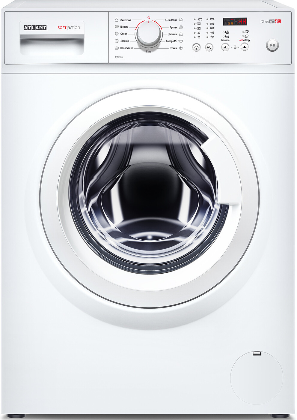 Стиральная машина ATLANT СМА 40М105-000, 84.6 см, белый — фото 3